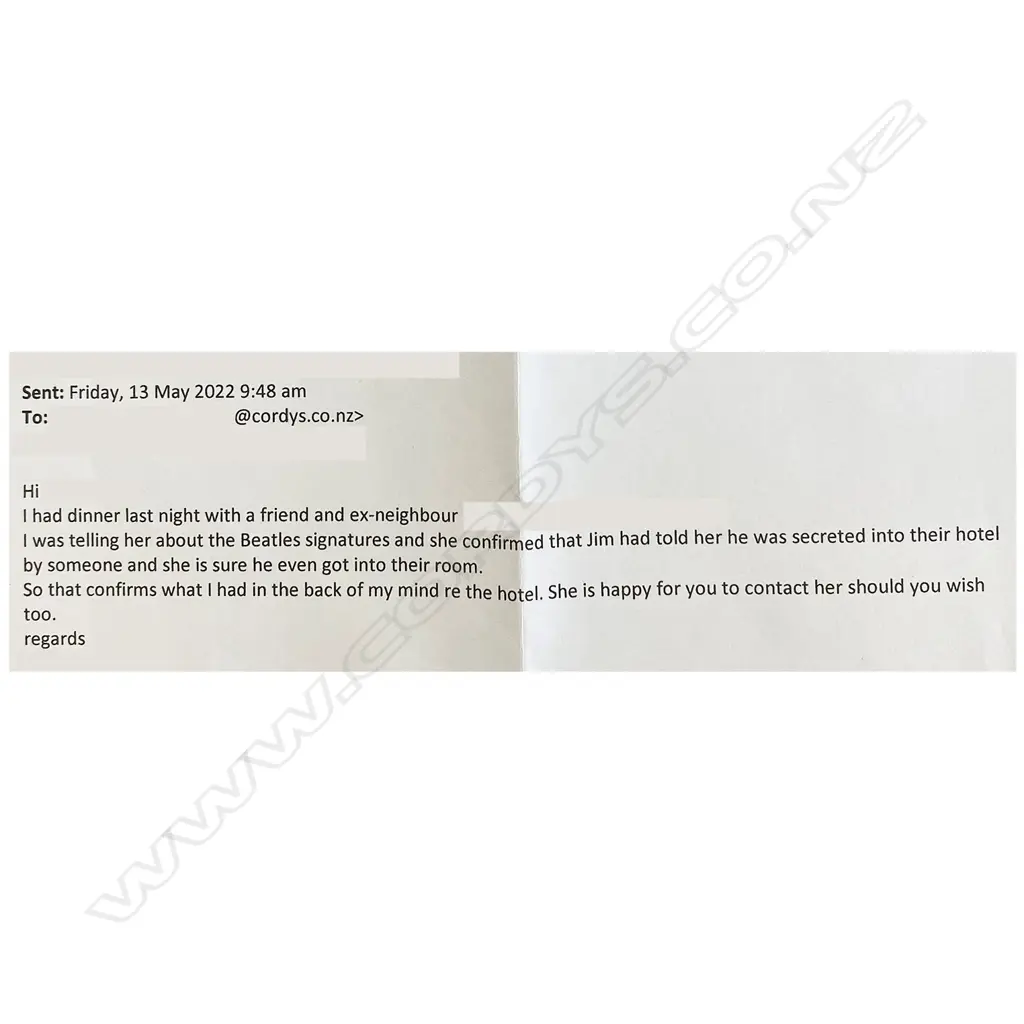 The Beatles set of four original signatures, Image 1++