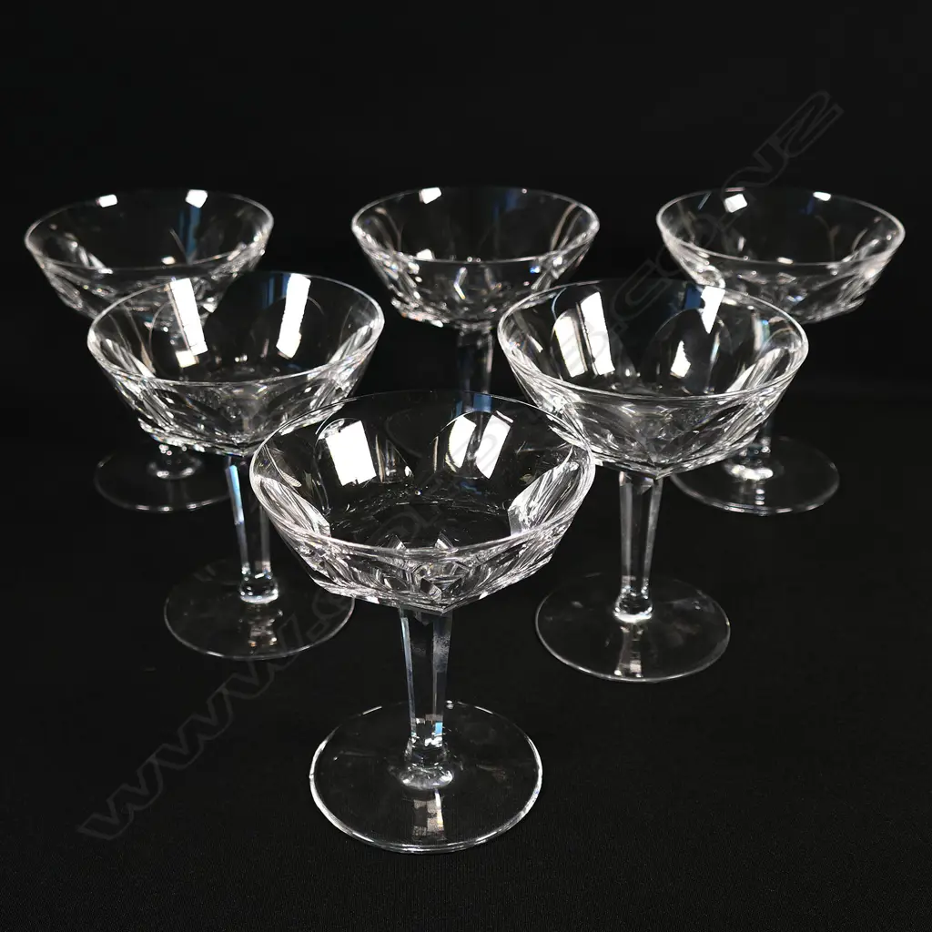 A set of six Waterford champagne glasses, Image 1++