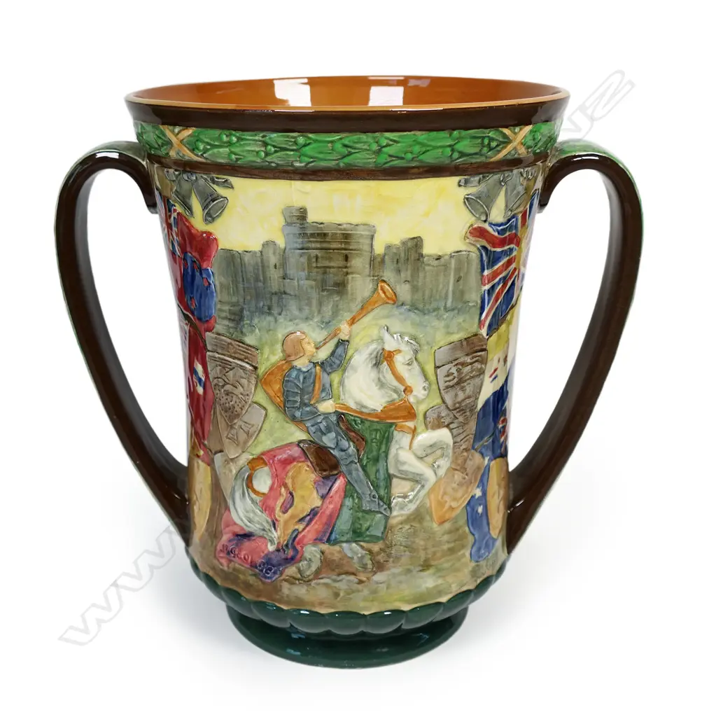 A Royal Doulton George IV and Elizabeth 1937 coronation loving cup, Image 1++