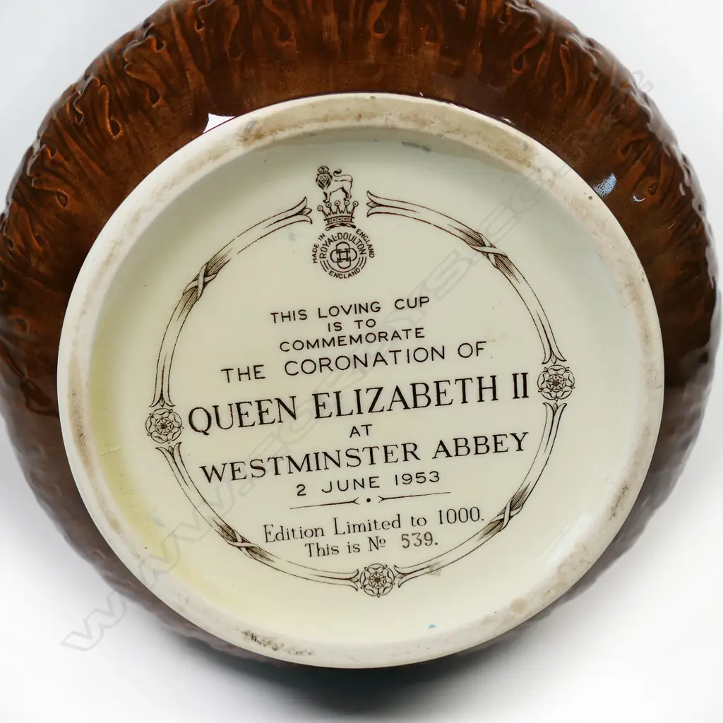 A Royal Doulton Elizabeth II Coronation loving cup, Image 1++