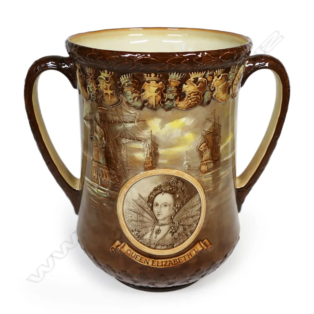 A Royal Doulton Elizabeth II Coronation loving cup, Image 1++