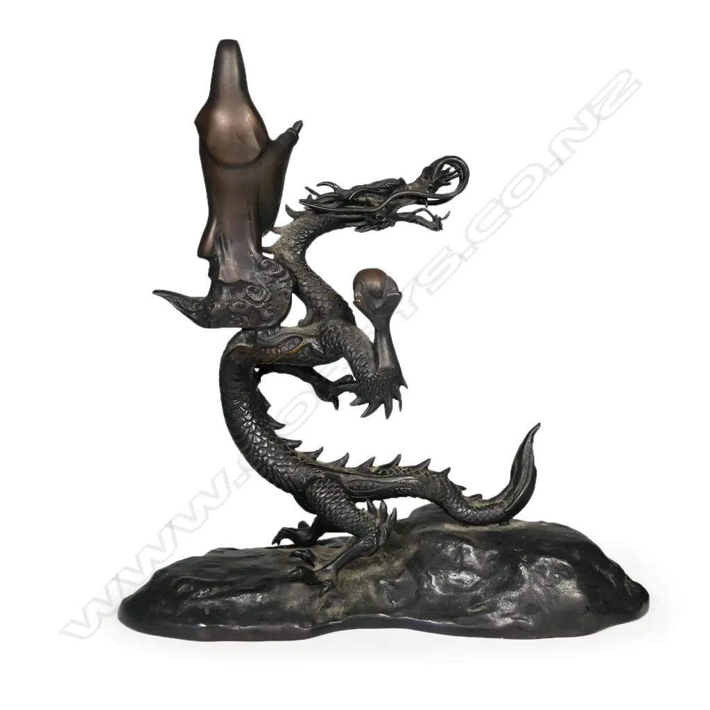 A late 19thC Japanese bronze Quan Yin sculpture, Image 1++