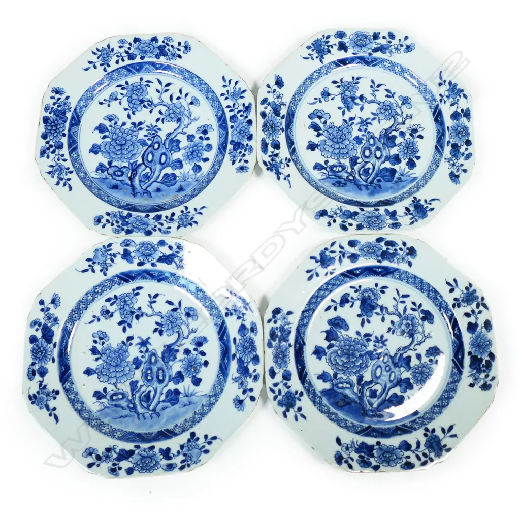 A set of four 18th/19thC Chinese export plates, Image 1++
