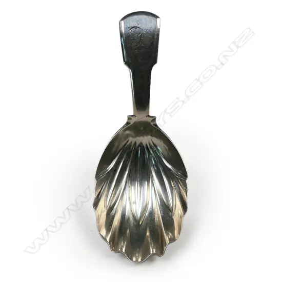 George III silver caddy spoon,