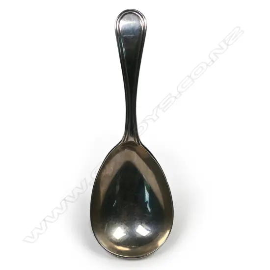 A George III silver caddy spoon,