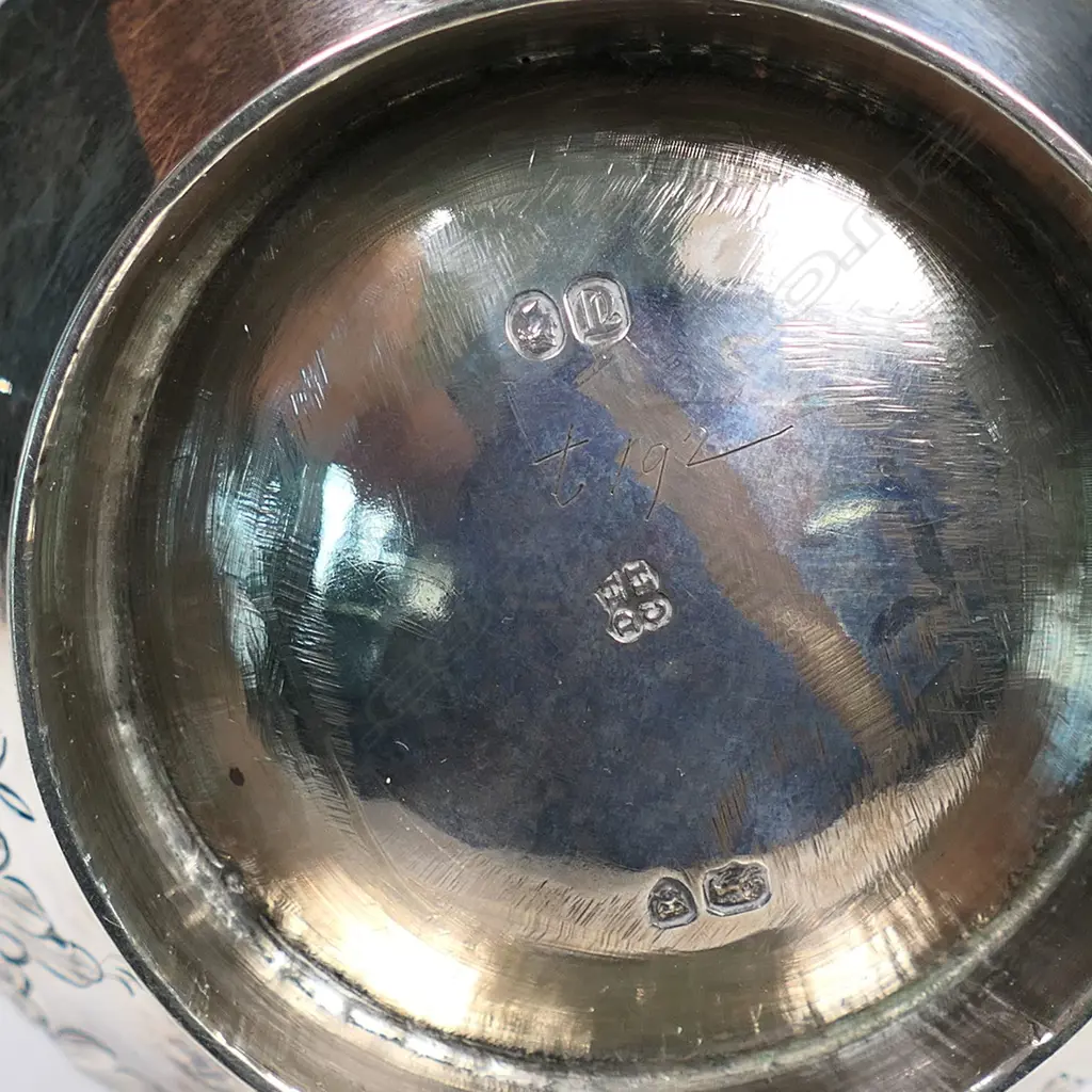 A sterling silver part tea/coffee set, Image 1++