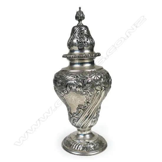 Regency period silver sugar castor,