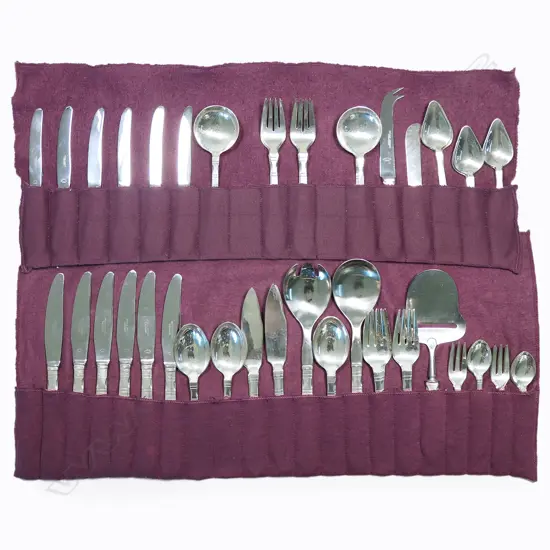 A 1984 Georg Jensen sterling silver six place cutlery set,