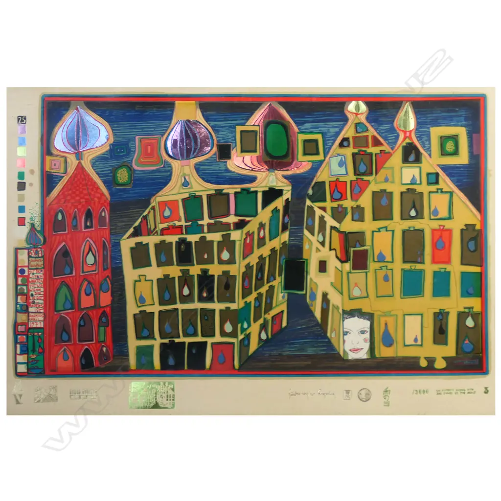 Friedensreich Hundertwasser (1928-2000), 'It Hurts To Wait With Love If Love Is Somewhere Else', Image 1++