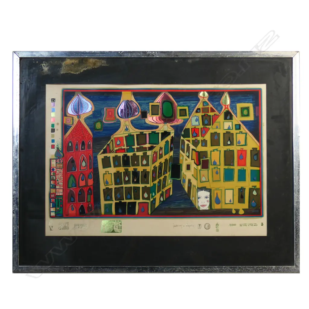 Friedensreich Hundertwasser (1928-2000), 'It Hurts To Wait With Love If Love Is Somewhere Else', Image 1++