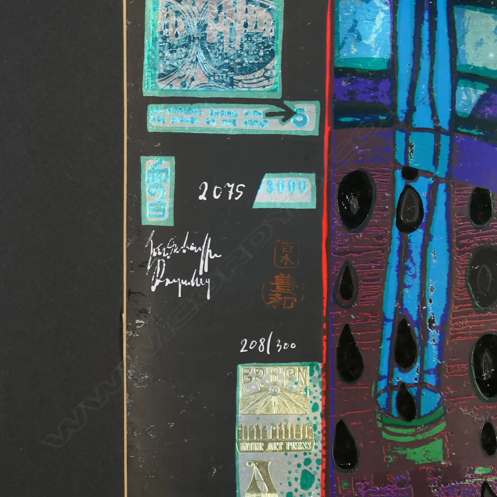 Friedensreich Hundertwasser (1928-2000), 'A Rainy Day on The Regentag', Image 1++