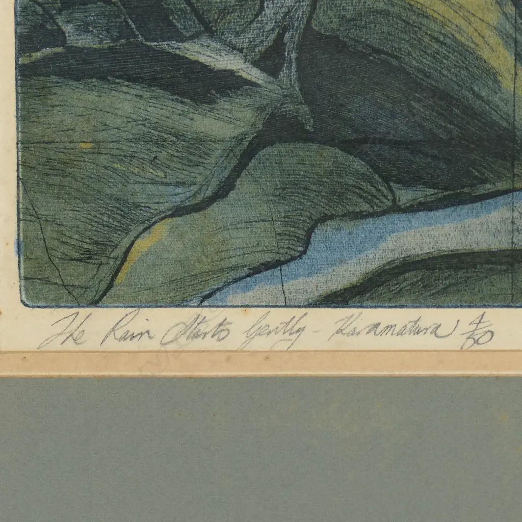 Stanley Palmer (NZ b.2936-) 'The Rain Starts Gently - Karamatura' Image 1++
