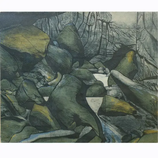 Stanley Palmer (NZ b.2936-) 'The Rain Starts Gently - Karamatura'