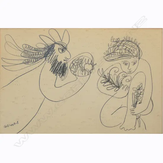 Gretchen Albrecht (b 1943), untitled pencil sketch,