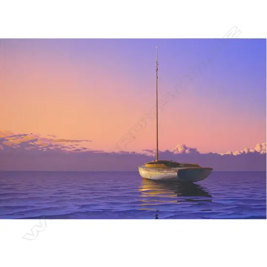 Steve Harris (b.1953) Sloop at Sunset 2011,