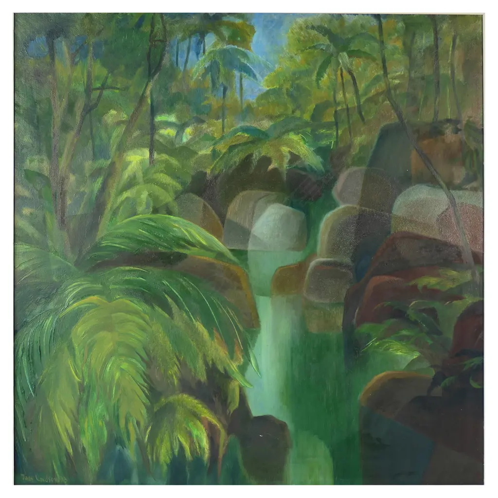 Joan Lindsey (NZ 1926-) 'Green Mood', Image 1++