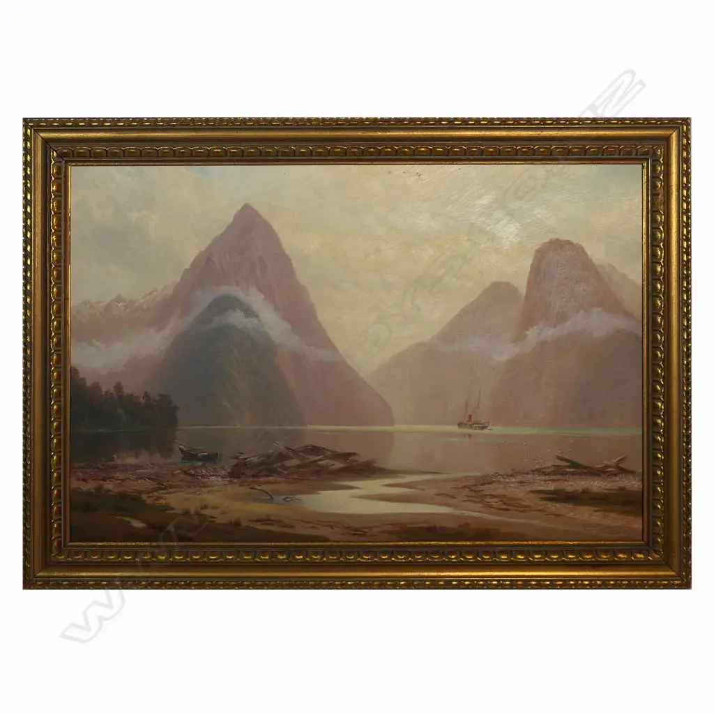 L W Wilson (1851-1912) 'Milford Sound NZ', Image 1++