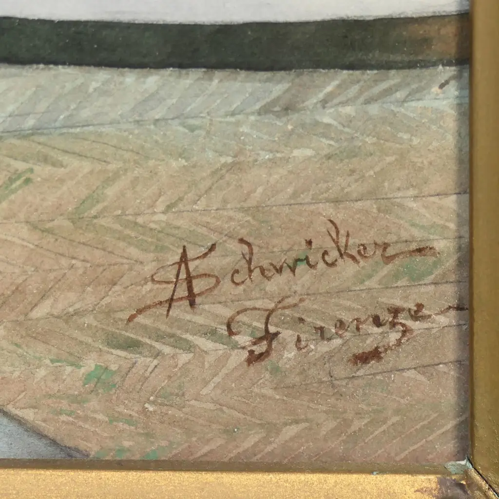 A. Schwicker (19thc) 'Firenze', Image 1++