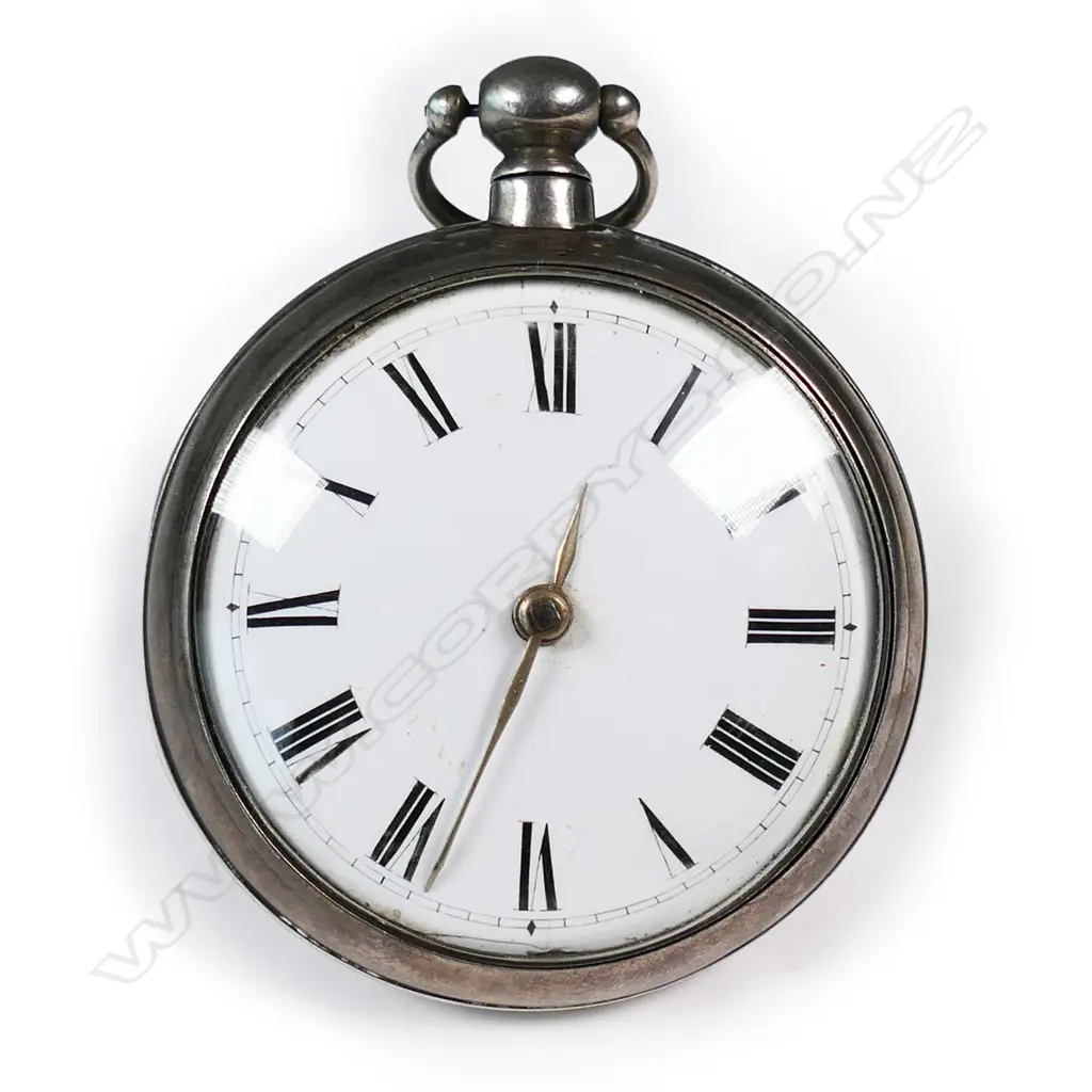 A George IV silver pair cased pocket watch by D. Ritchie of London, Image 1++
