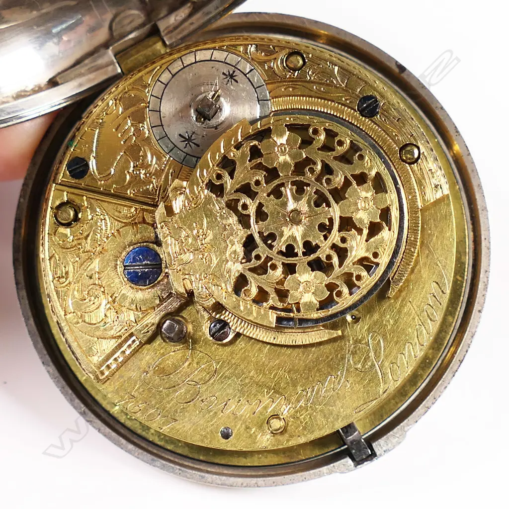 A George III pair case silver pocket watch, Image 1++