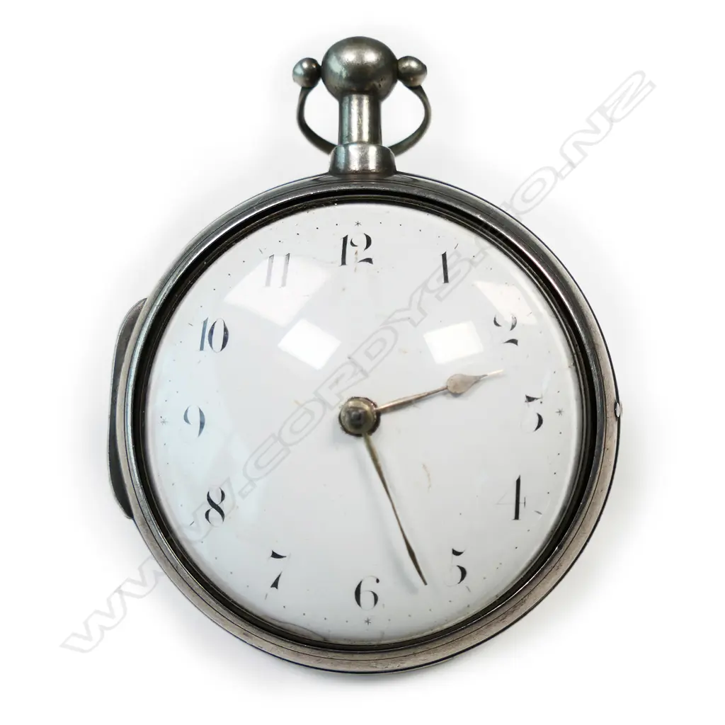 A George III pair case silver pocket watch, Image 1++