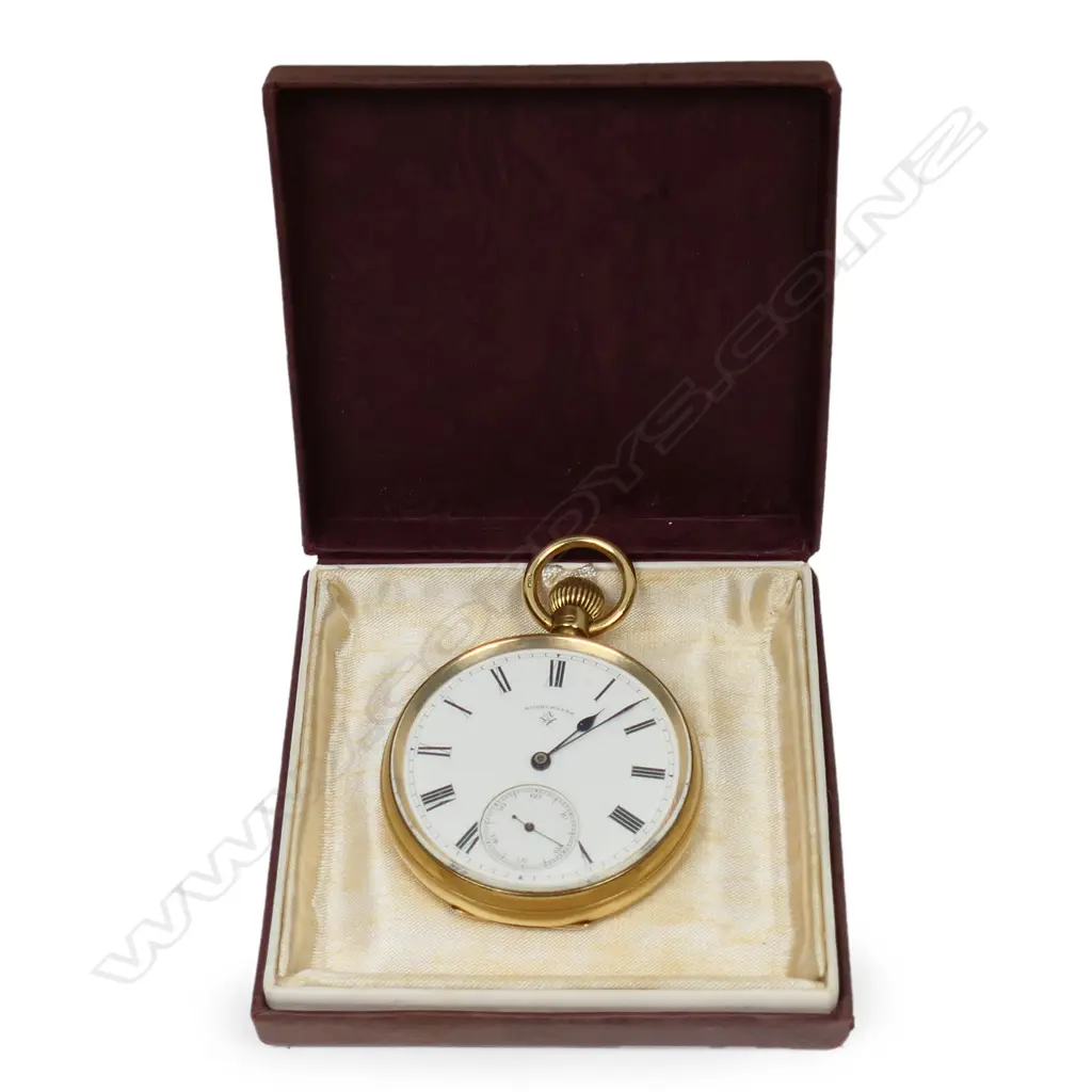 An Edwardian 18ct gold open face pocket watch, Image 1++