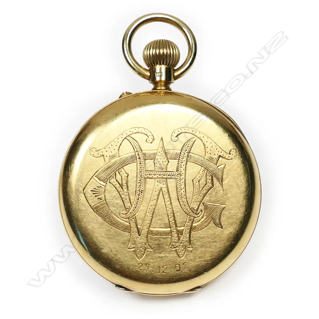 An Edwardian 18ct gold open face pocket watch, Image 1++