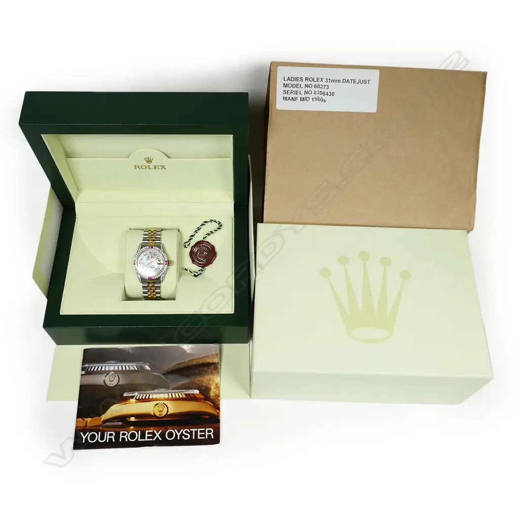 A ladies 18ct gold and stainless-steel Rolex oyster perpetual Datejust wrist watch, Image 1++