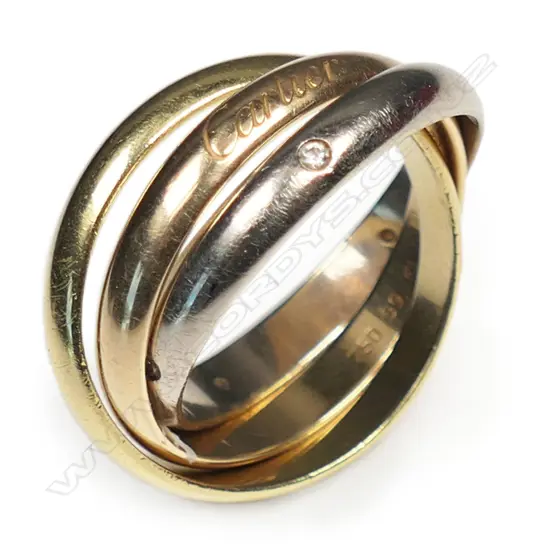 An 18ct gold Cartier 'Russian' wedding ring,