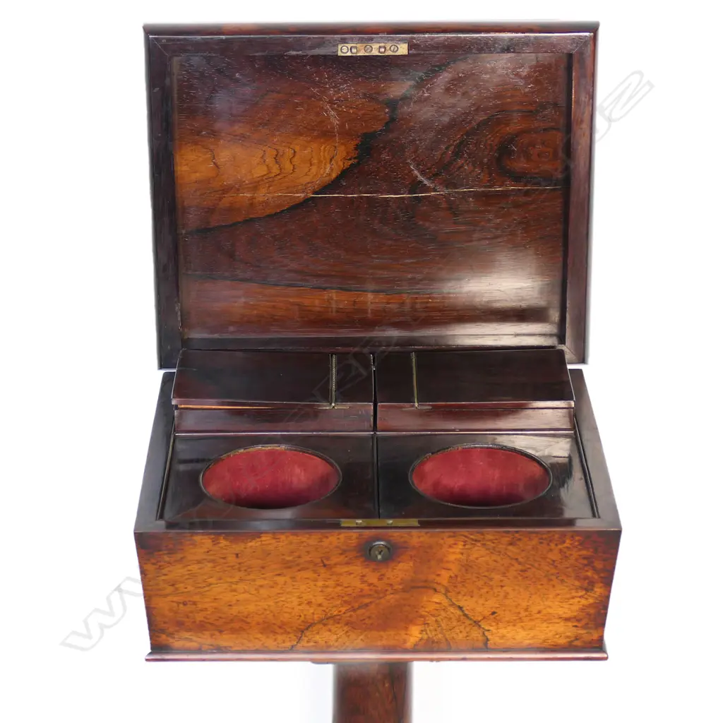 A Regency rosewood teapoy, Image 1++