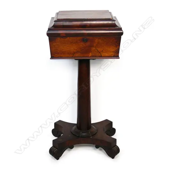 A Regency rosewood teapoy,