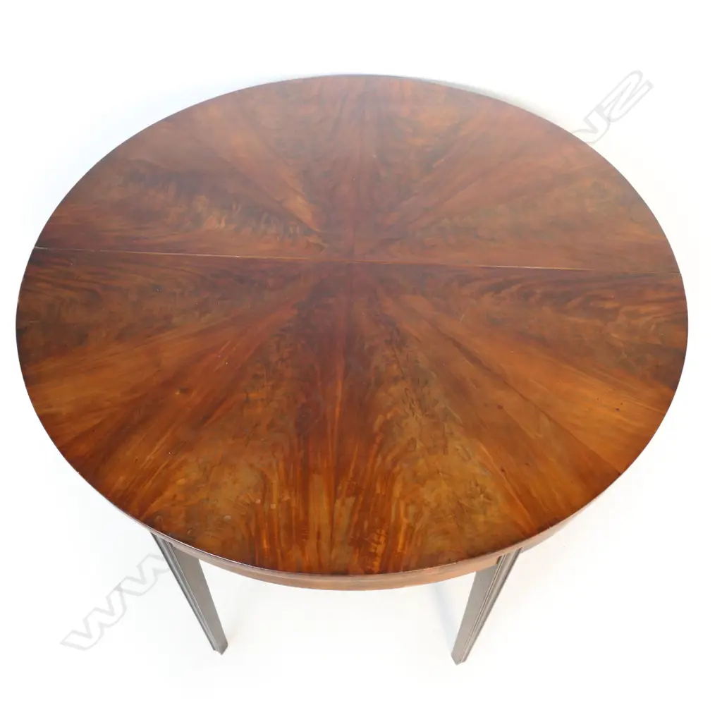 A pair of Victorian mahogany demi-lune tables, Image 1++