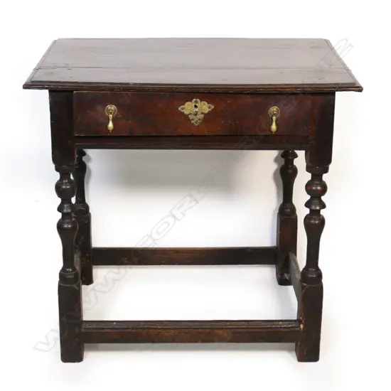 A George II country oak side table,