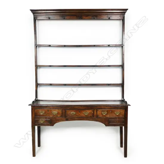 A George III oak dresser,