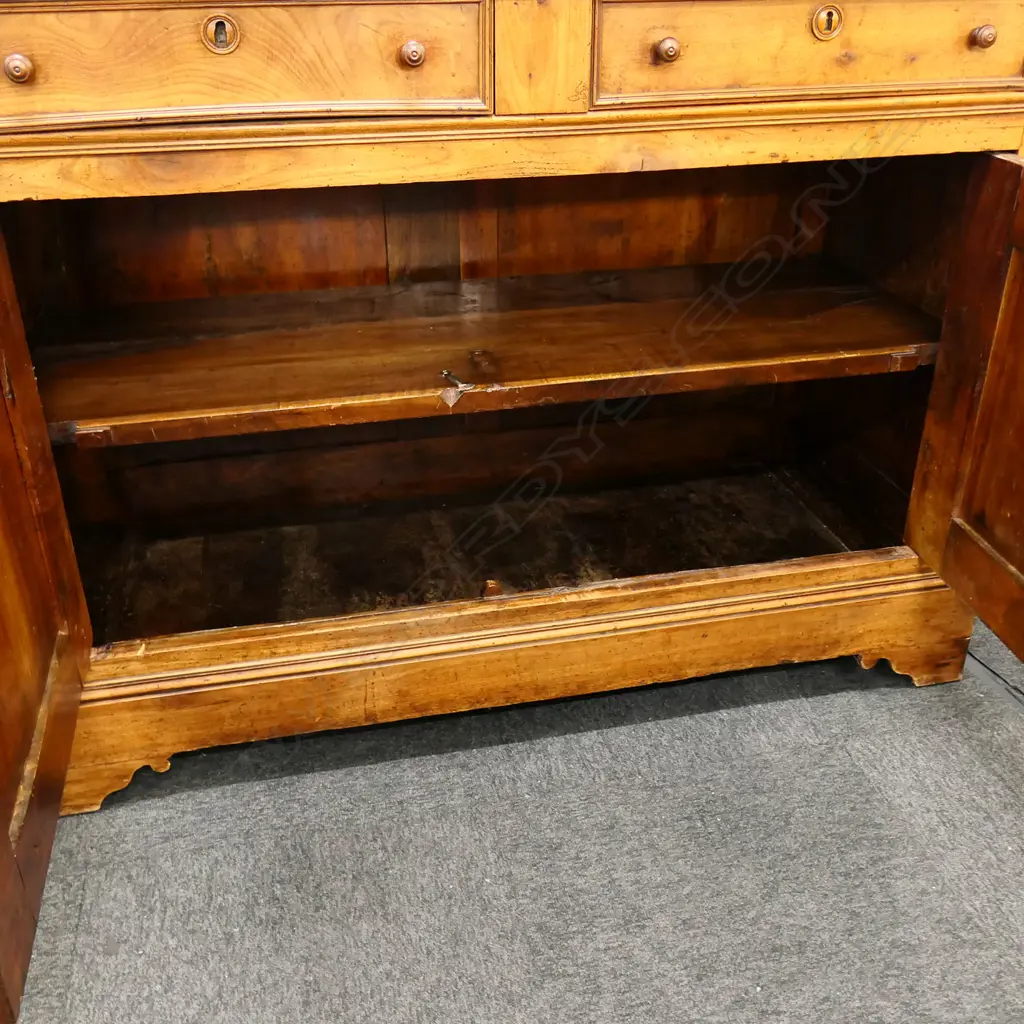 An 18thC. French Provincial fruitwood high back dresser, Image 1++