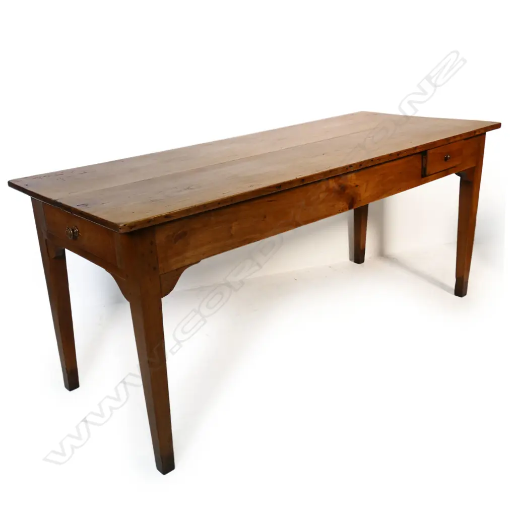 A French provincial style fruitwood dining table, Image 1++