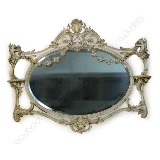 An impressive large vintage mirror,