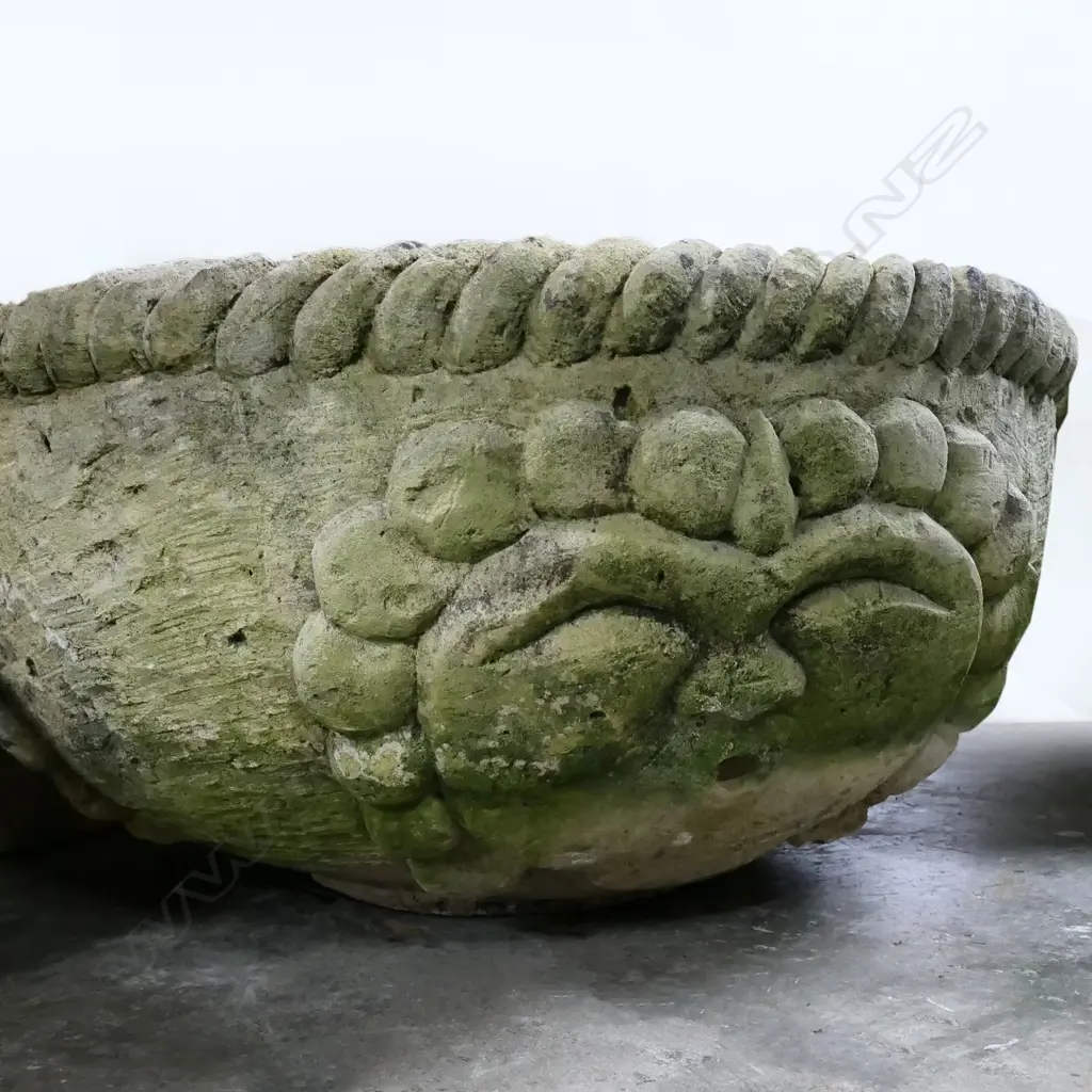 A pair of very large old concrete planters, Image 1++