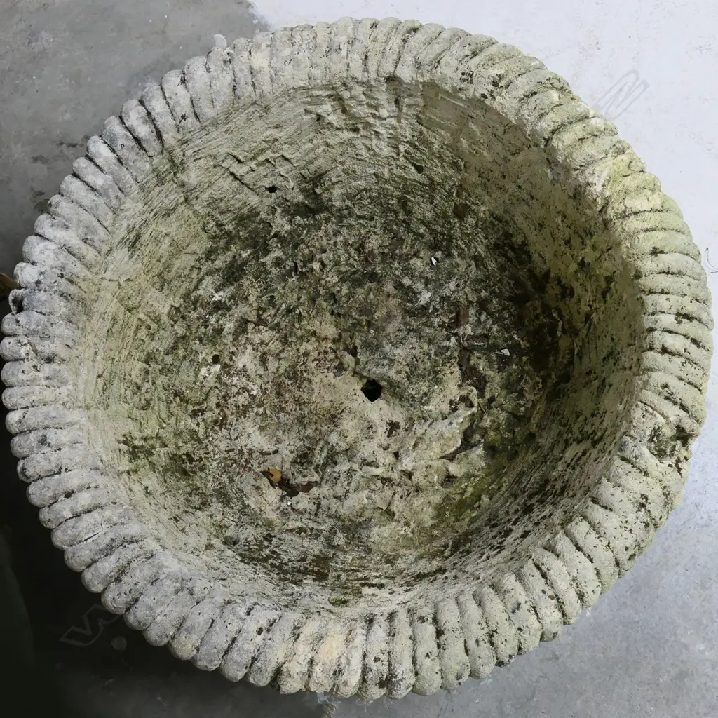 A pair of very large old concrete planters, Image 1++