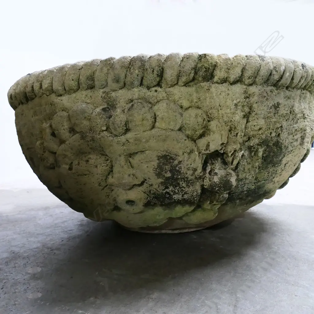 A pair of very large old concrete planters, Image 1++