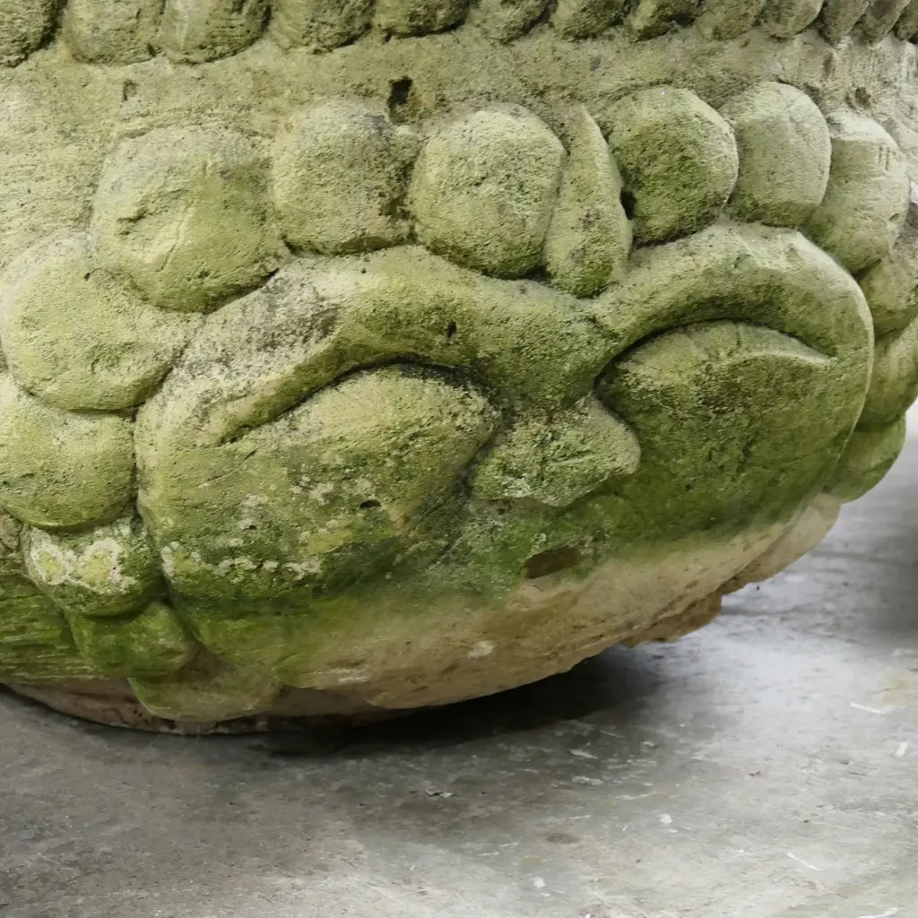 A pair of very large old concrete planters, Image 1++