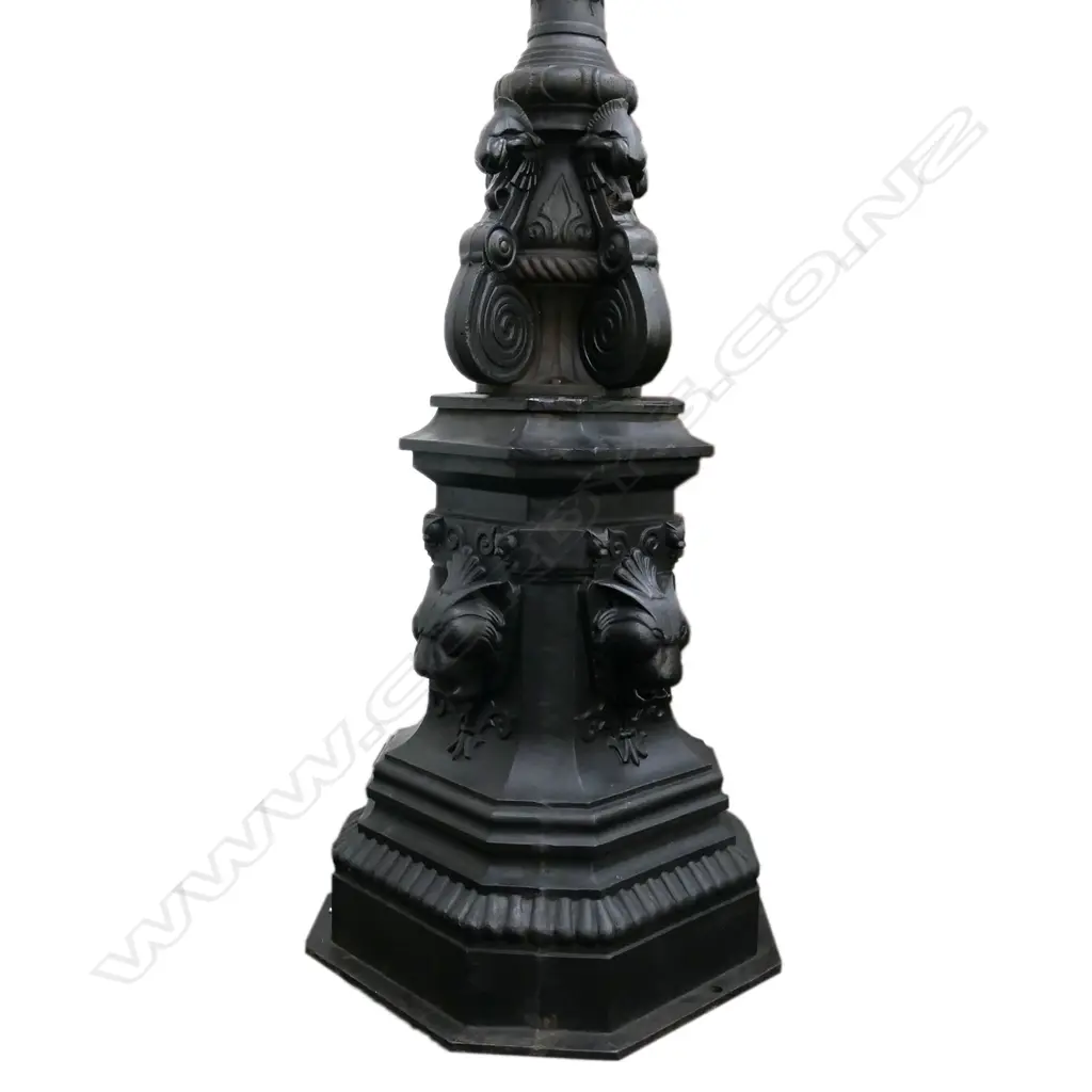 A pair of tall antique style cast iron lamp standards, Image 1++