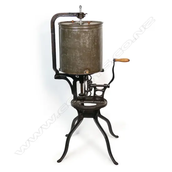 A 1911 Victor (Columbia USA) standing cast-iron churn,