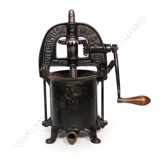 A 19thC Enterprise MFG Co. USA heavy duty fruit or lard press