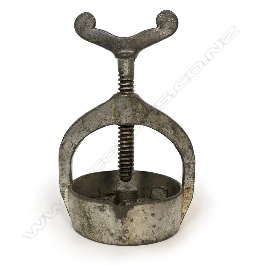 A c.1900 Bourne Newark silvered metal (fruit) press, Image 1++