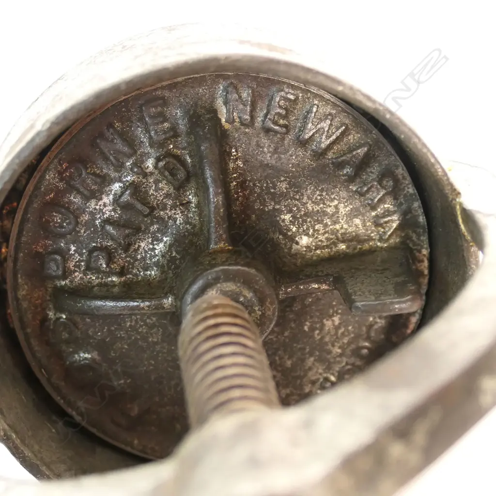 A c.1900 Bourne Newark silvered metal (fruit) press, Image 1++