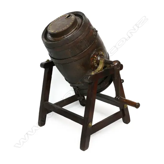 A c.1890 floor standing cradle tumble churn by Waide & Sons of Leeds England,