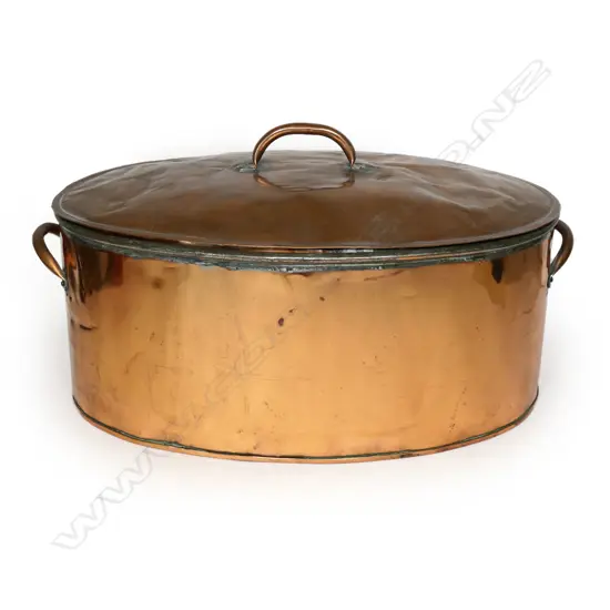 A large copper fish poacher,