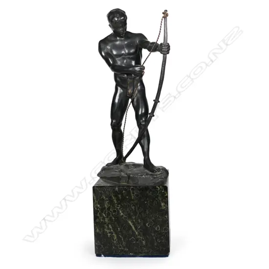An early 1900s bronze figure,