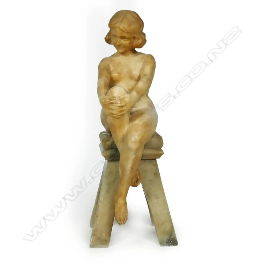 An early 1900s alabaster figure, Image 1++